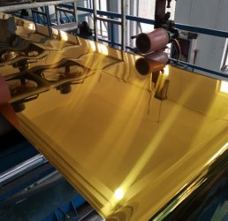 Mirror gold aluminium sublimation sheets 12 X 24″